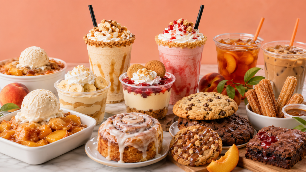 The Full Peach Cobbler Factory Menu