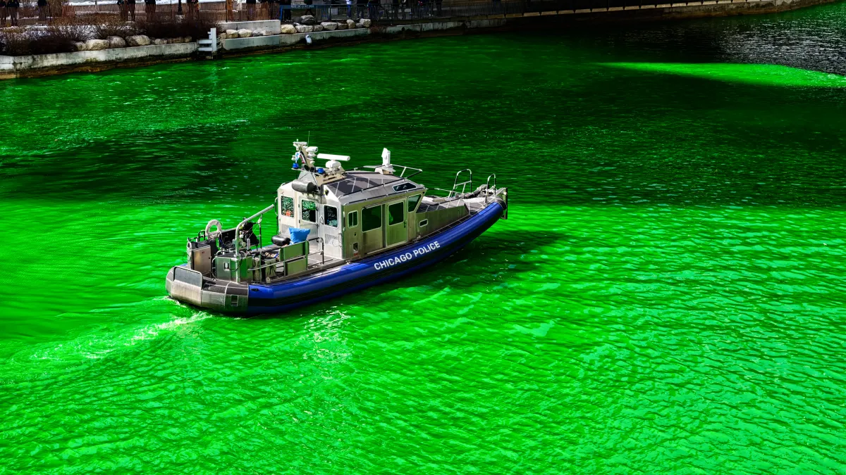 Chicago River Dyeing 2023