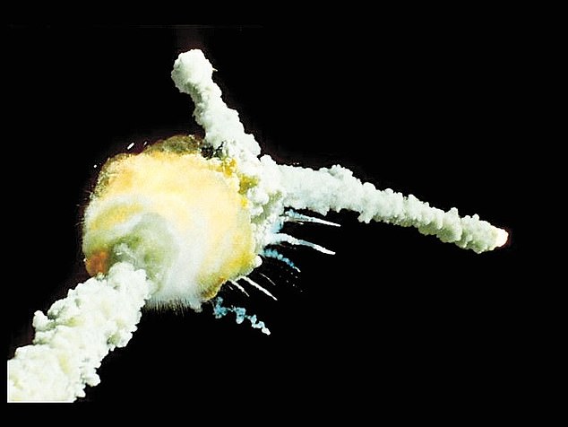 The shuttle was more than four miles up when flames exploded and and destroyed the space craft. The entire crew were killed