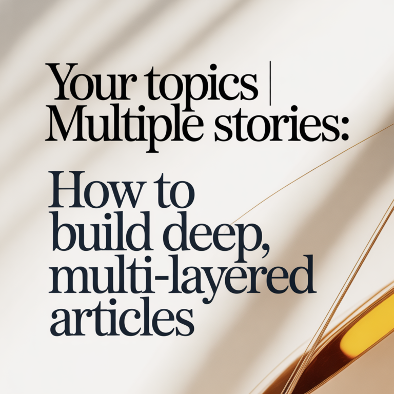 your topics | multiple stories